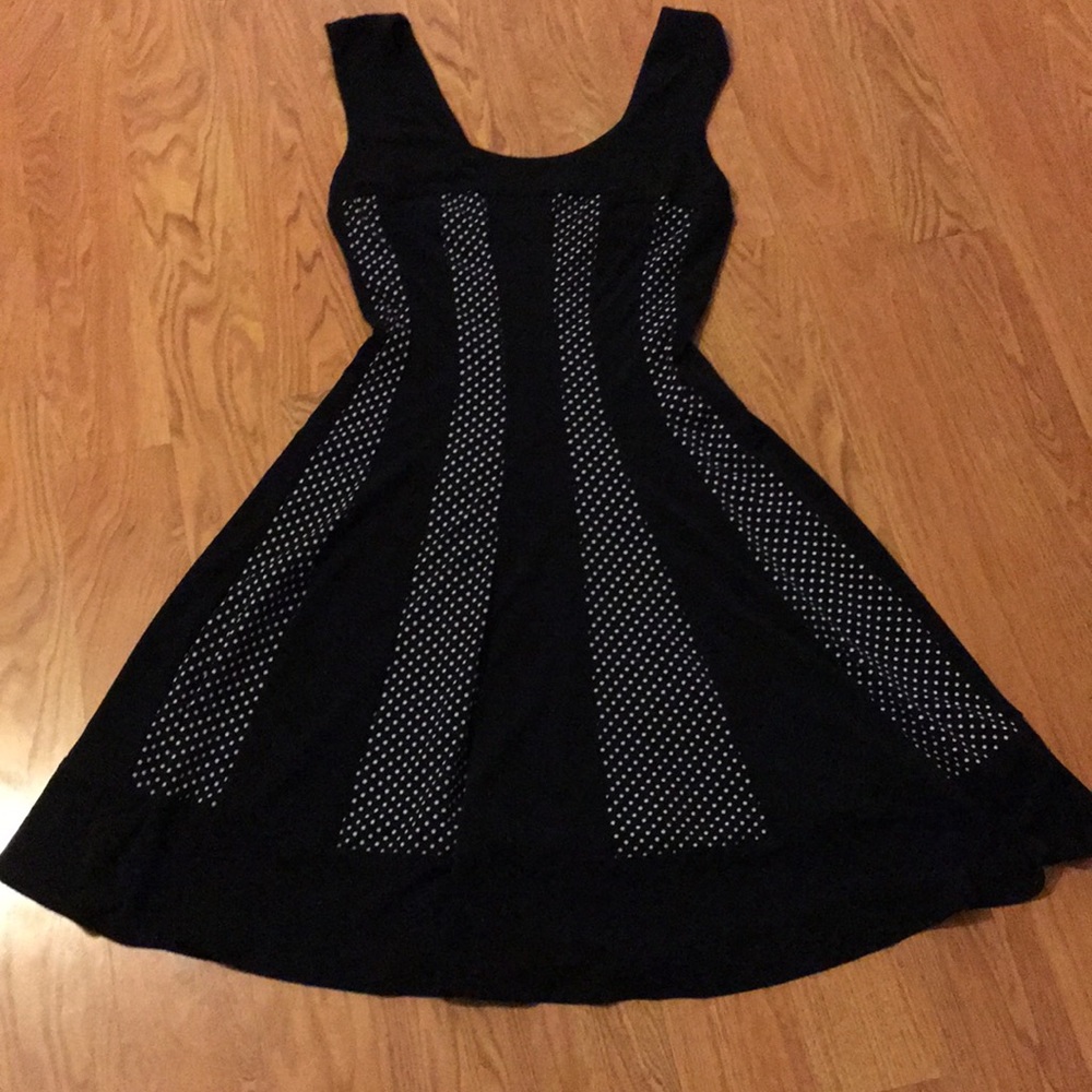 Black Dress with White Polkadots